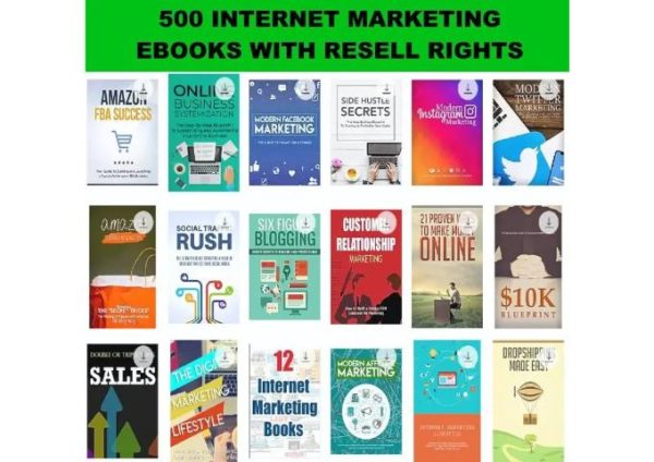 Digital Marketing 500 eBooks Pack with Resell Rights